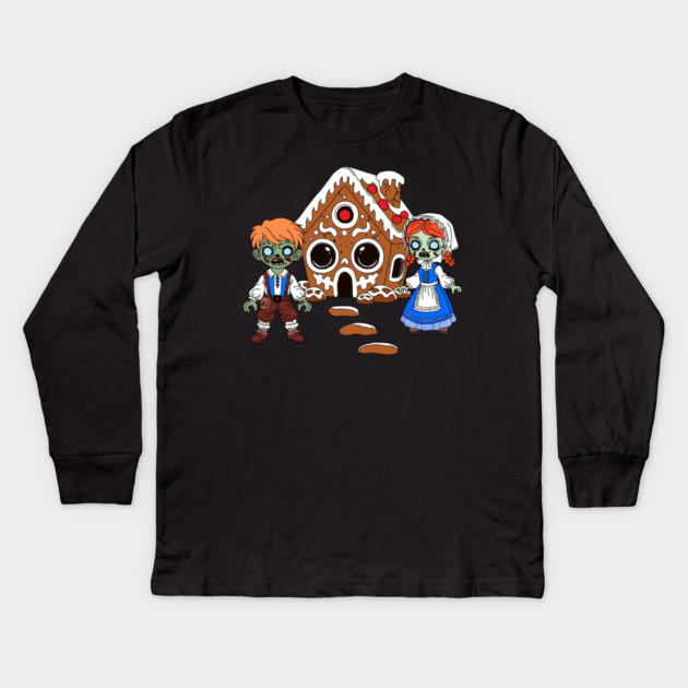 Zombie Hansel and Gretel Kids Long Sleeve T-Shirt by H. R. Sinclair