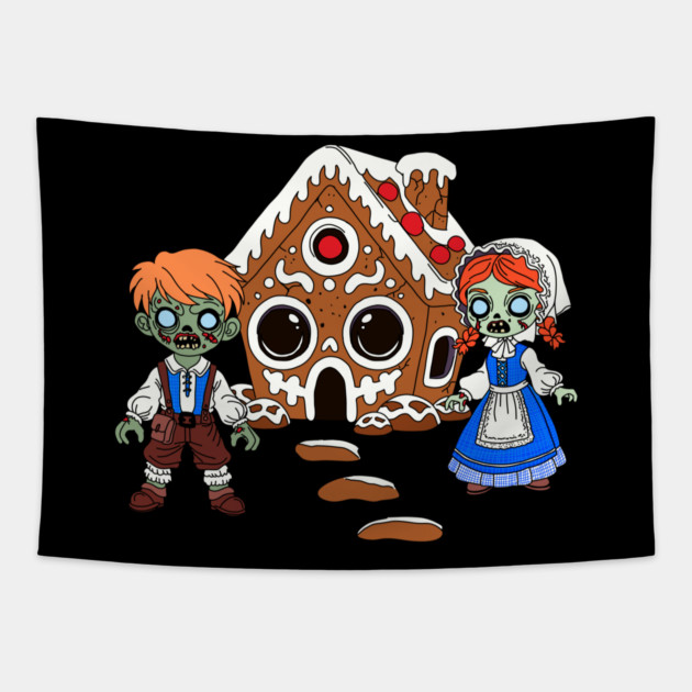 Zombie Hansel and Gretel Tapestry by H. R. Sinclair