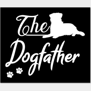 Dogfather - Australian Shepherd - Aussie Dog Posters and Art