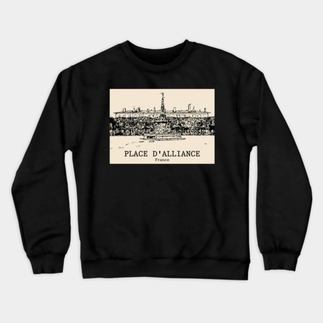 Place d'Alliance - France Crewneck Sweatshirt by Lakeric