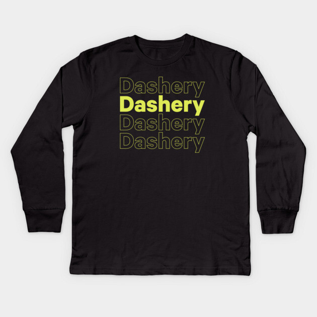 Dashery on Repeat Kids Long Sleeve T-Shirt by Dashery's Store