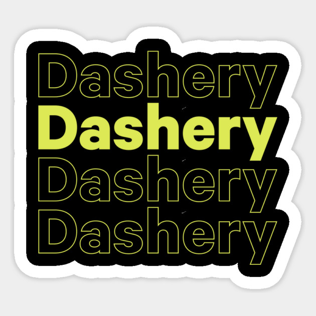 Dashery on Repeat Sticker by Dashery's Store
