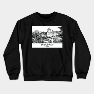 Burgundy - France Crewneck Sweatshirt