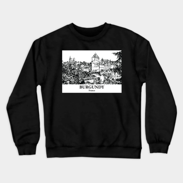 Burgundy - France Crewneck Sweatshirt by Lakeric