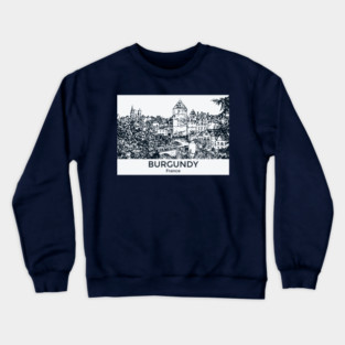 Burgundy - France Crewneck Sweatshirt