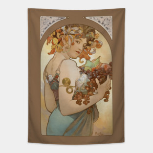 Harvest goddess with fruits Tapestry