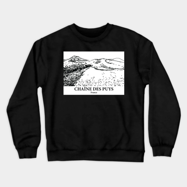 Chaîne des Puys - France Crewneck Sweatshirt by Lakeric
