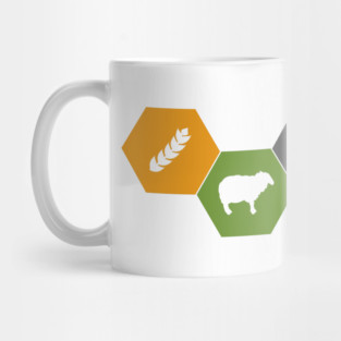 Settlers of Catan Minimalistic Colored Mug