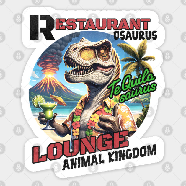 Restaurantosaurus Lounge Animal Kingdom Bar Pub Sticker by Joaddo