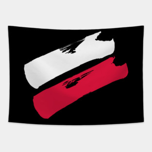 Polish Flag - Brush Stripes - POLAND Tapestry