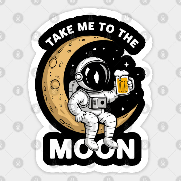 Take Me to the Moon Ironic Humor Sticker by Anticorporati