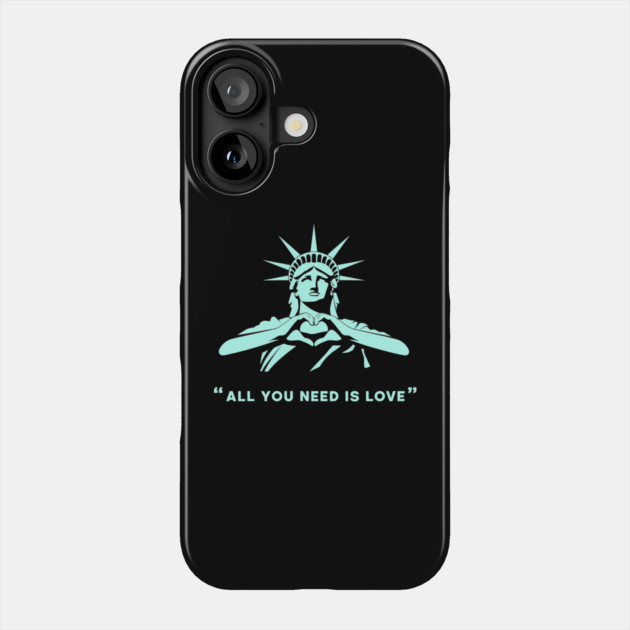All You Need Is Love Freedom Patriotic Phone Case by Anticorporati
