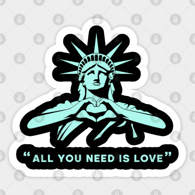 All You Need Is Love Freedom Patriotic Sticker by Anticorporati
