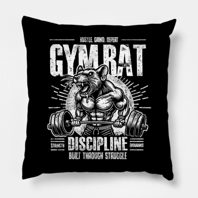GYM RAT Pillow by artslaves