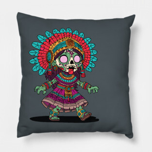 Cute Aztec Zombie Pillow
