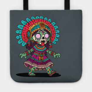Cute Aztec Zombie Tote