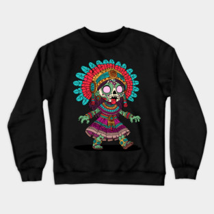 Cute Aztec Zombie Crewneck Sweatshirt