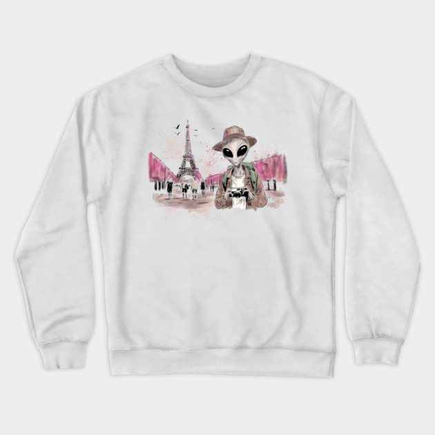 Alien Touring Paris Crewneck Sweatshirt by H. R. Sinclair
