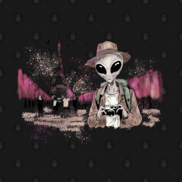 Alien Touring Paris by H. R. Sinclair