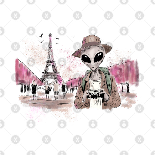Alien Touring Paris by H. R. Sinclair