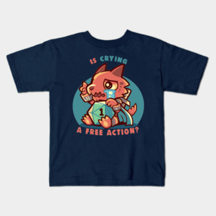 Crying is a Free Action Kids T-Shirt