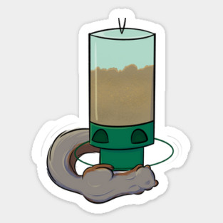 Fox Squirrel on a Whirl Sticker