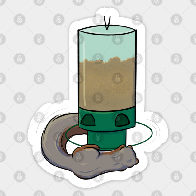 Fox Squirrel on a Whirl Sticker by DeguArts