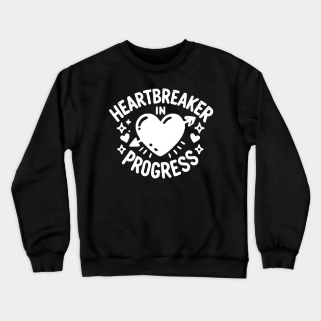 Heartbreaker in Progress Crewneck Sweatshirt by Frank Ring