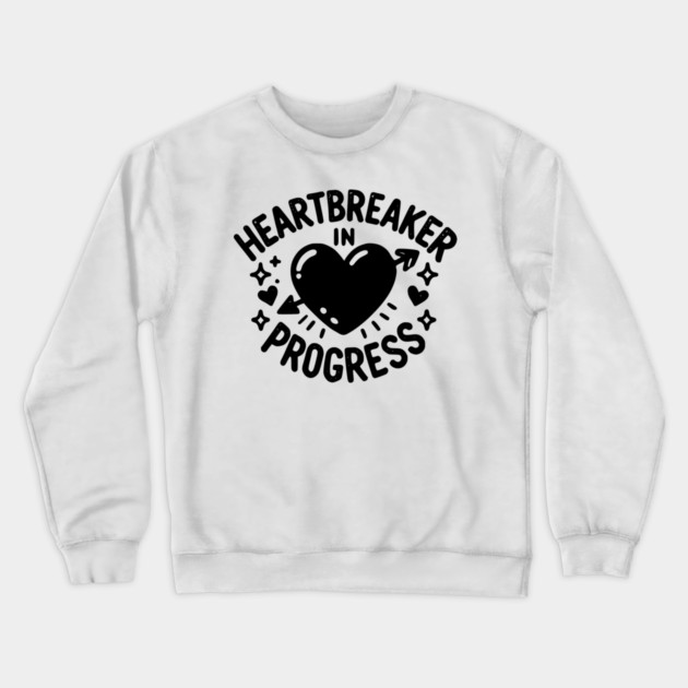 Heartbreaker in Progress Crewneck Sweatshirt by Frank Ring