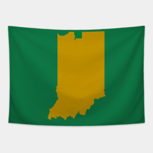 Indiana - Notre Dame - Counties - Green/Gold Tapestry