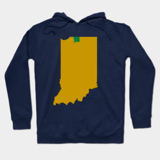 Indiana - Notre Dame - Counties - Green/Gold Hoodie