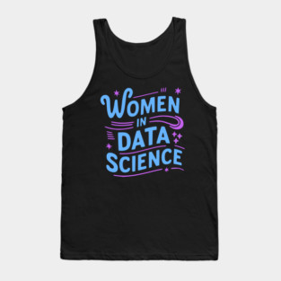 Women In Data Science! Purple And Blue Data Girl Tank Top