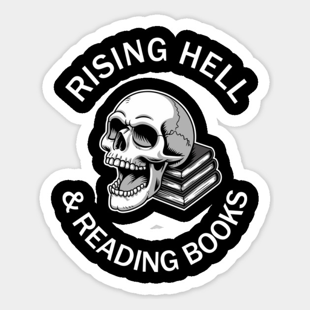 Rising Hell and Reading Books Intellectual Freedom Magnet by Anticorporati