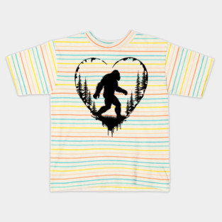Bigfoot Heart Kids T-Shirt