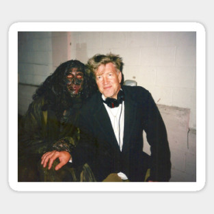 David Lynch with the Bum from Mulholland Drive Sticker