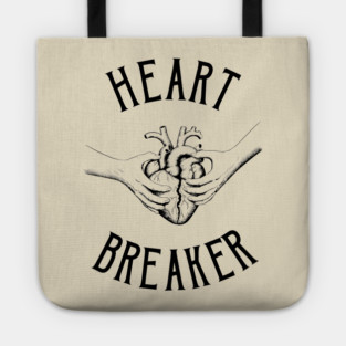 Heart Breaker Edgy Retro Anti Valentine Tote