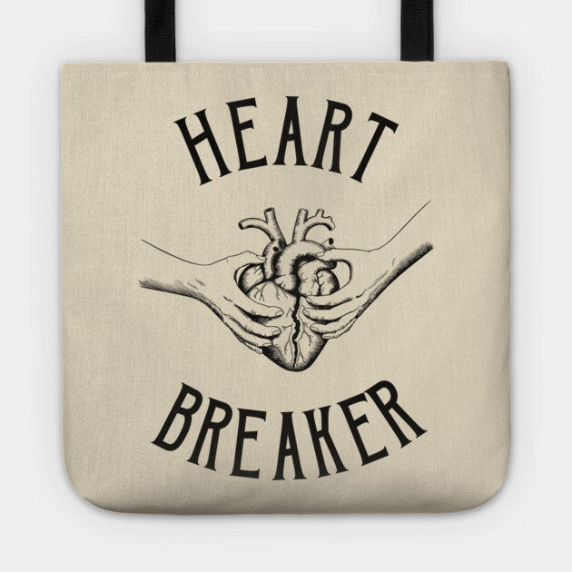 Heart Breaker Edgy Retro Anti Valentine Tote by Anticorporati
