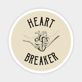 Heart Breaker Edgy Retro Anti Valentine Magnet