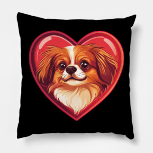 Tibetan Spaniel Dog Valentine Pillow