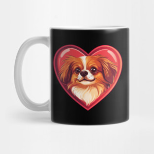 Tibetan Spaniel Dog Valentine Mug