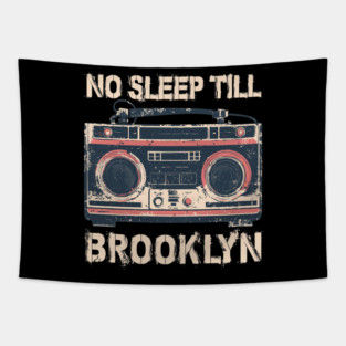 No Sleep Boombox Vintage Tapestry