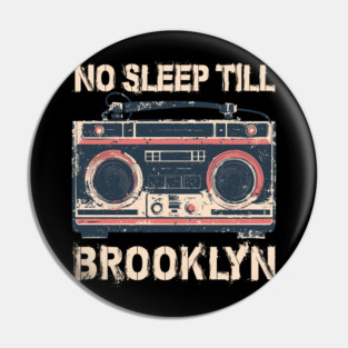No Sleep Boombox Vintage Pin