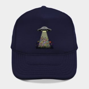 UFO Beaming Up Flowers Hat