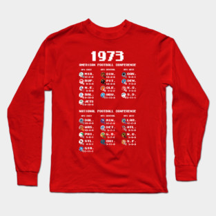 NFL Standings 1973 Long Sleeve T-Shirt