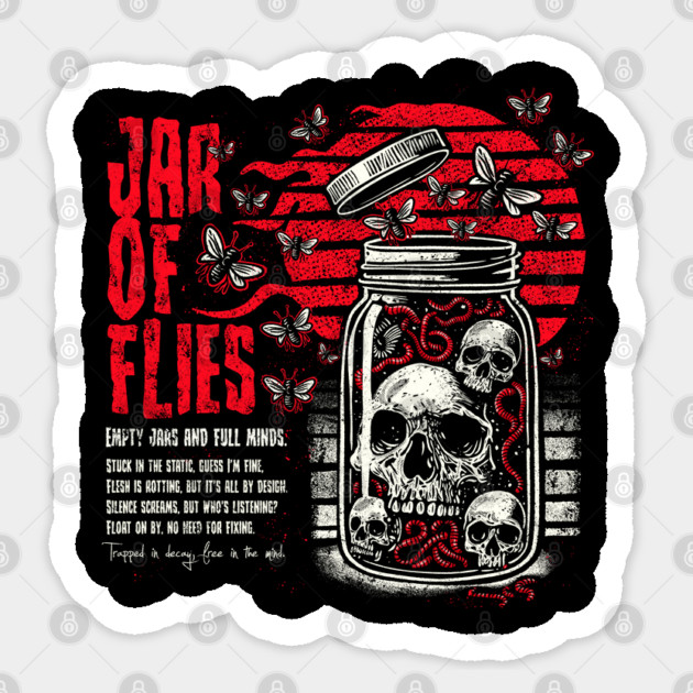 JAR OF FLIES Sticker by artslaves