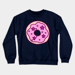 Pink Frosted Star Donut Crewneck Sweatshirt