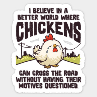 Chicken Cross The Road Sticker