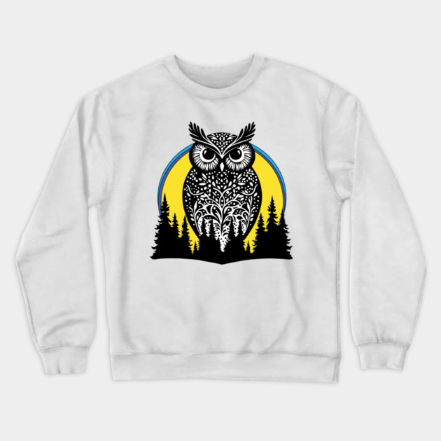 Owl Crewneck Sweatshirt by DickinsonDesign