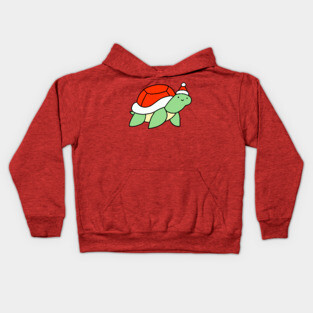 Santa Hat Turtle Kids Hoodie