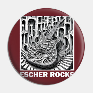 Escher Rocks Pin